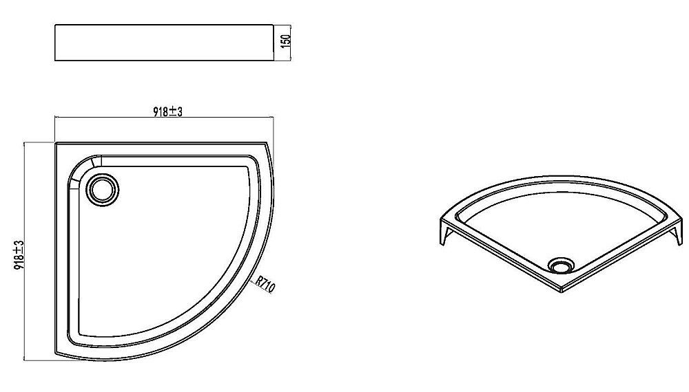 Душевой поддон AM.PM Like W83T-315-090W 90х90 белый купить в интернет-магазине Sanbest
