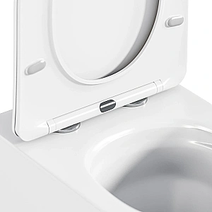 Унитаз подвесной Hansmann keramik ROUND TORNADO УНИ0010 безободковый, с крышкой микролифт, слив торнадо купить в интернет-магазине Sanbest