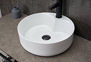 Раковина накладная Gid Esfera 40 N9013 51208 белая купить в интернет-магазине Sanbest