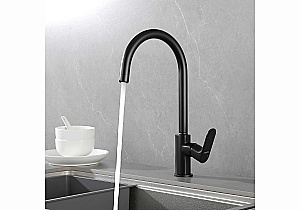 Смеситель для кухни Aquatek Альфа AQ1982MB черный матовый купить в интернет-магазине сантехники Sanbest