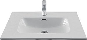 Тумба с раковиной Aquanet Вега 70 344122+284027 белая глянцевая для ванной в интернет-магазине Sanbest