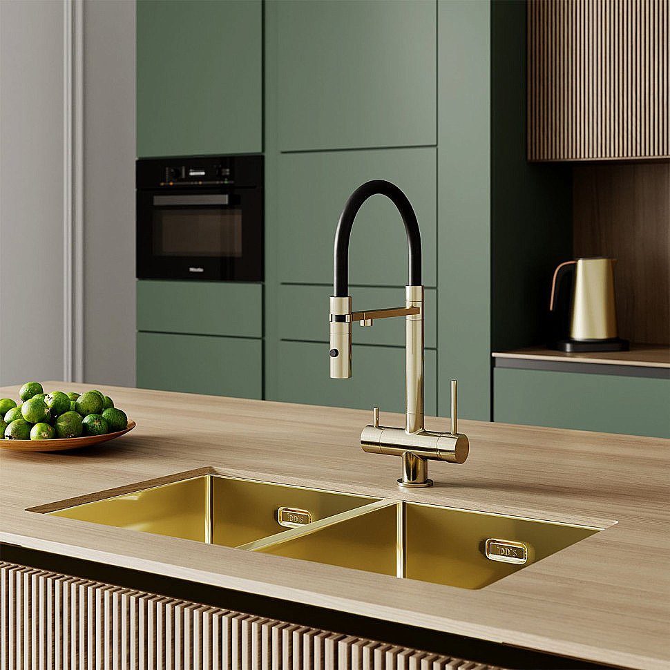 Смеситель для кухни Iddis Ace ACEMGFFi05 золото матовое купить в интернет-магазине сантехники Sanbest