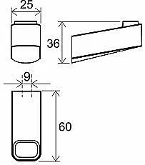 Крючок одинарный Ravak 10° X07P555 черный матовый купить в интернет-магазине сантехники Sanbest