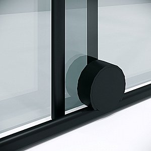 Душевая перегородка Niagara Nova 120 NG-671-12BLACK профиль черный матовый/стекло прозрачное купить в интернет-магазине Sanbest