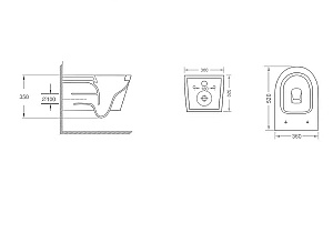 Унитаз подвесной Aquatek ТАУРУС AQ1580T-00+INS-0000012 белый, безободковый, с крышкой микролифт, слив-торнадо, с инсталляцией, без кнопки купить в интернет-магазине Sanbest