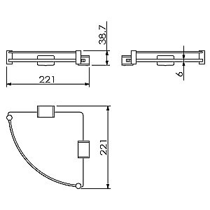 Полка Langberger Vico 11351F-BP купить в интернет-магазине сантехники Sanbest