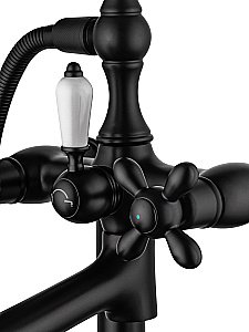 Смеситель для ванны напольного монтажа WONZON & WOGHAND RETRO, Черный матовый (WW-88649020-MB) купить в интернет-магазине сантехники Sanbest