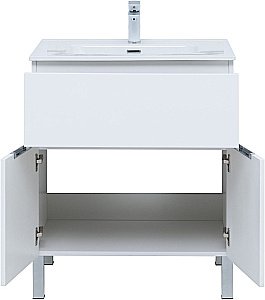 Тумба с раковиной Aquanet Алвита New 303901 70 белый матовый для ванной в интернет-магазине Sanbest