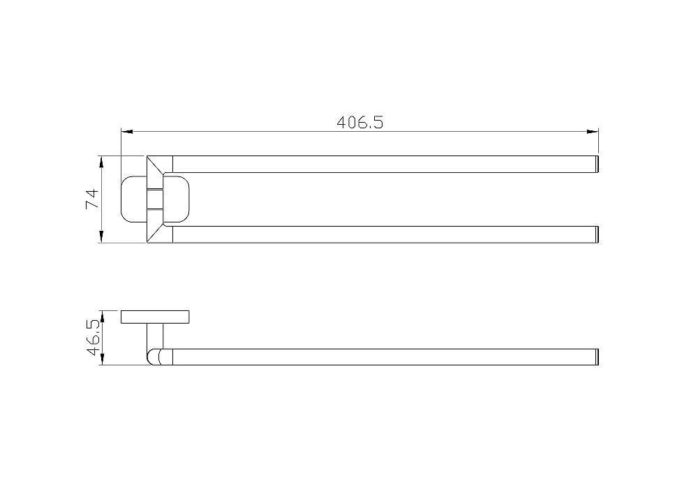 Полотенцедержатель поворотный WONZON & WOGHAND GRAFFITY, Темный графит (WW-9331) купить в интернет-магазине сантехники Sanbest