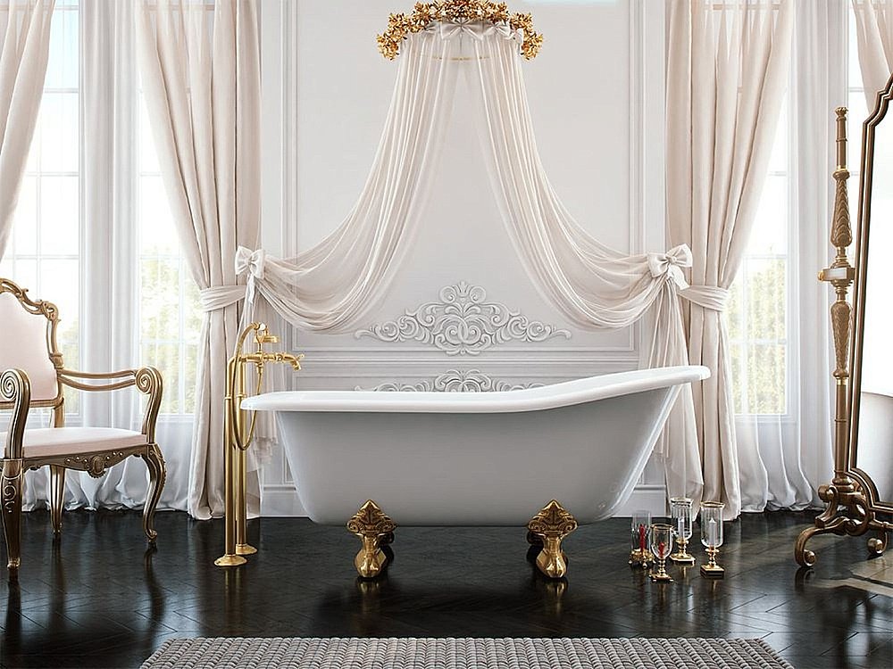 Ванна Эстет Царская silk 150x73 белая матовая купить в интернет-магазине Sanbest