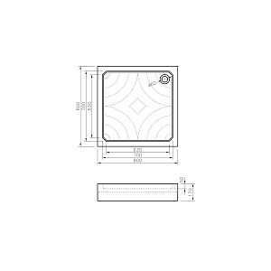 Душевой поддон Koller Pool GRACE80SH 80x80 акрил купить в интернет-магазине Sanbest