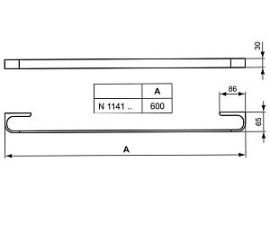 Полотенцедержатель Ideal Standard Moments N1141AA купить в интернет-магазине сантехники Sanbest