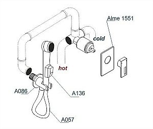 Гигиенический душ WasserKRAFT Alme A15157 купить в интернет-магазине сантехники Sanbest