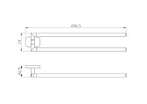 Полотенцедержатель поворотный WONZON & WOGHAND GRAFFITY, Темный графит (WW-9331) купить в интернет-магазине сантехники Sanbest