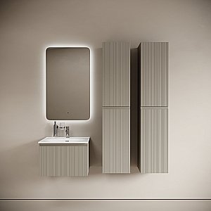 Тумба с раковиной Sancos CODE CD60GP/CN13001 60 серая платина для ванной в интернет-магазине Sanbest