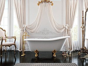 Ванна Эстет Царская silk 150x73 белая матовая купить в интернет-магазине Sanbest