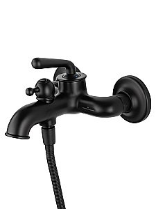 Смеситель для ванны с душем WONZON & WOGHAND STEAM, Черный матовый (WW-88639008-MB) купить в интернет-магазине сантехники Sanbest