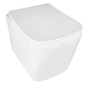 Унитаз подвесной Azario Cascad M AZ-10002 белый, безободковый, с крышкой микролифт, слив торнадо купить в интернет-магазине Sanbest