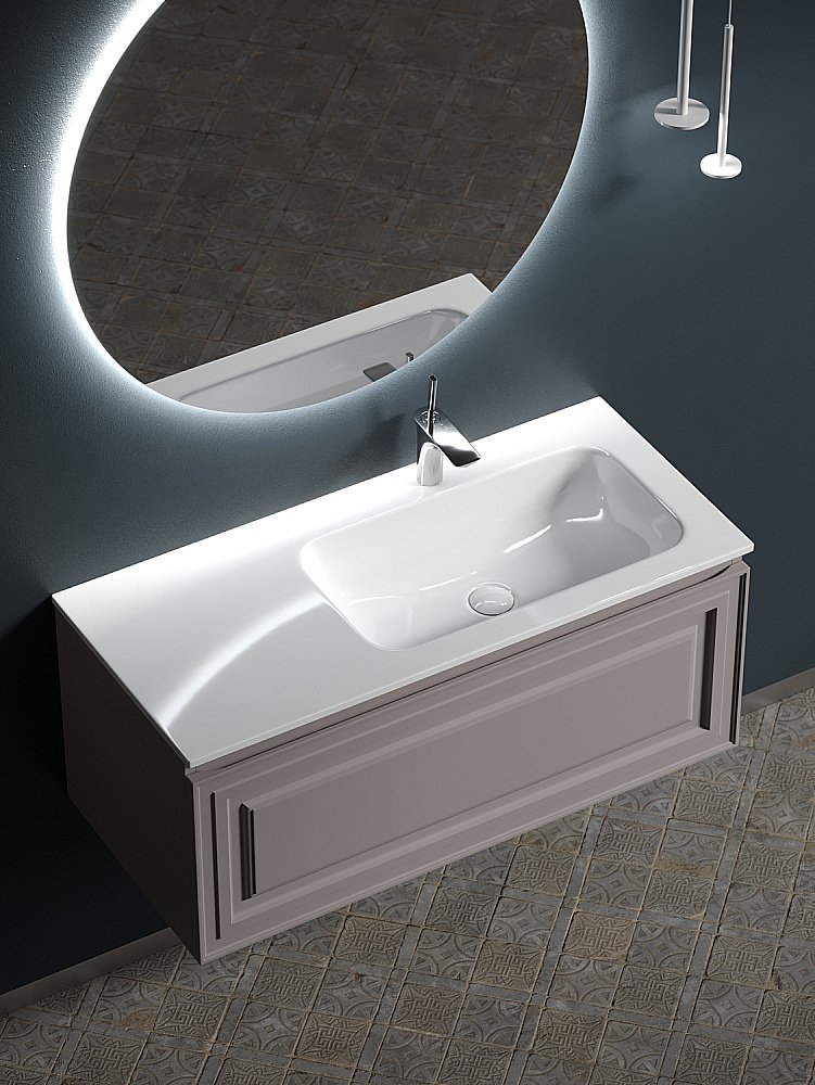 Тумба с раковиной Sancos Very VR100RSM + CN7015 100 для ванной в интернет-магазине Sanbest