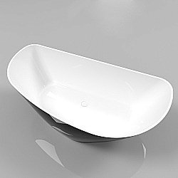 Ванна WhiteCross Topaz 170x80 черный/белый глянец купить в интернет-магазине Sanbest