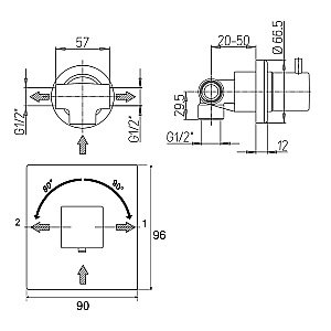 Душевая система PAINI Grazia 21CRSET36911SHBATH хром купить в интернет-магазине сантехники Sanbest