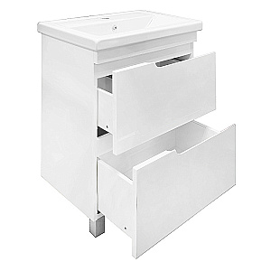 Тумба с раковиной Azario KANTRI 70/2 Н CS00097252 белая для ванной в интернет-магазине Sanbest
