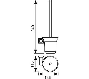 Ершик для туалета Kaiser KH-4306 бронза купить в интернет-магазине сантехники Sanbest