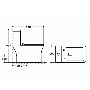 Унитаз моноблок Azario Vero AZ-8608 белый, безободковый, с крышкой микролифт купить в интернет-магазине Sanbest