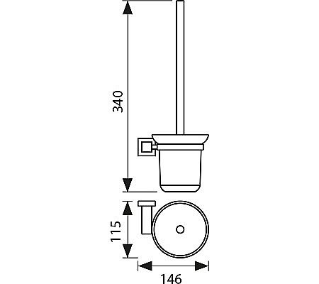 Ершик для туалета Kaiser KH-4306 бронза купить в интернет-магазине сантехники Sanbest