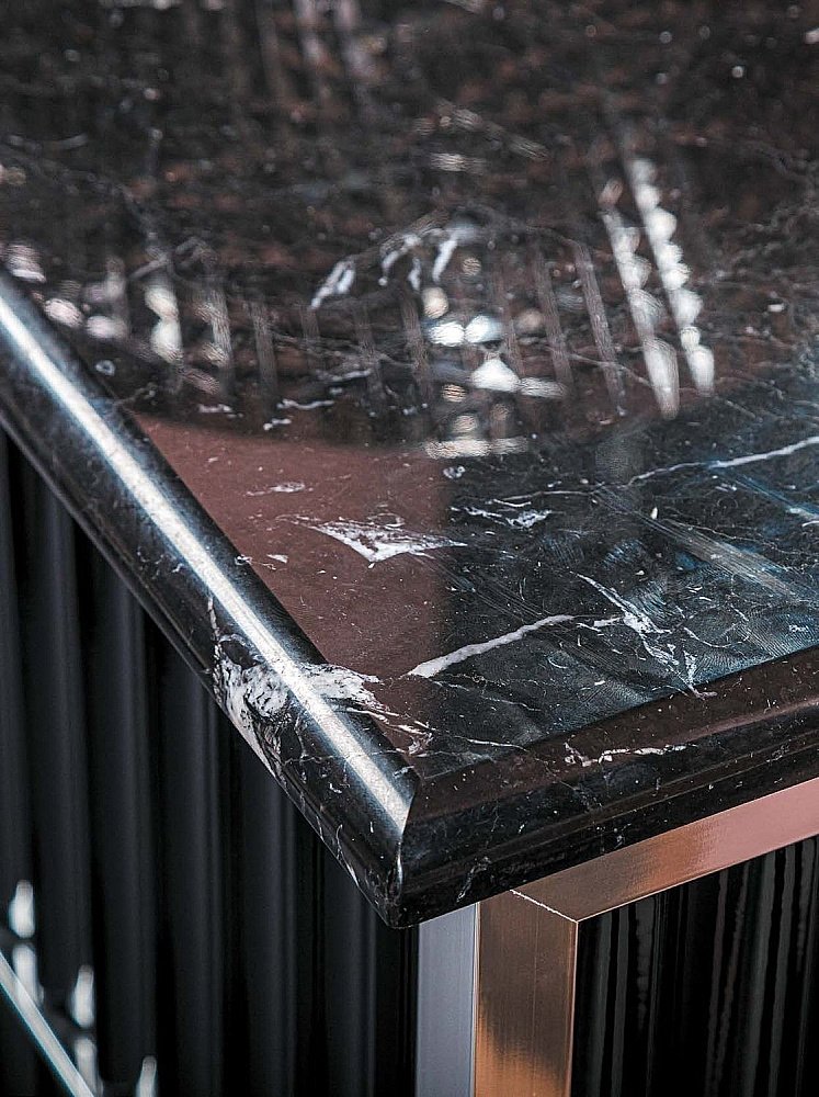 Столешница Armadi Art 110 прямая мрамор цвет nero marquina для ванной в интернет-магазине сантехники Sanbest