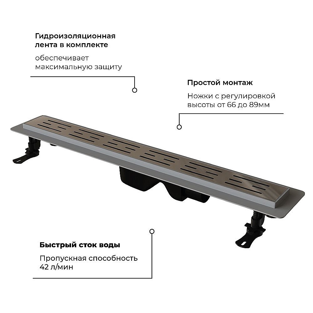 Душевой лоток RGW Drain Leo-20 купить в интернет-магазине Sanbest