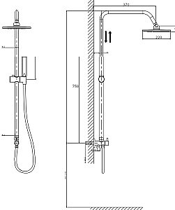 Душевая система Rush Bella BL4535-112 купить в интернет-магазине сантехники Sanbest