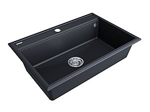 Кухонная мойка Paulmark STEPIA 80 + коландер ADVANCE PM117551-AN+A375-BS антрацит купить в интернет-магазине сантехники Sanbest