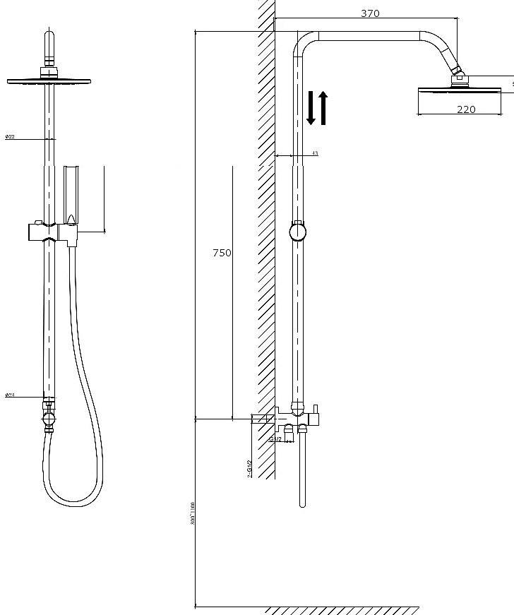 Душевая система Rush Bella BL4535-112 купить в интернет-магазине сантехники Sanbest