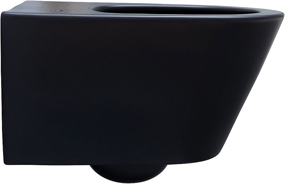 Унитаз подвесной Aquanet Lake черный матовый с крышкой микролифт, безободковый купить в интернет-магазине Sanbest