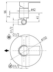 Смеситель для душа Rav-Slezak VLTAVA VT483LCMATZ купить в интернет-магазине сантехники Sanbest