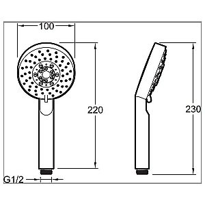 Душевая лейка Jacob Delafon BRIVE E21756-CP купить в интернет-магазине сантехники Sanbest