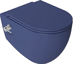Унитаз подвесной с функцией биде Isvea Infinity 10NFS1005I-2Z синий матовый, безободковый купить в интернет-магазине Sanbest