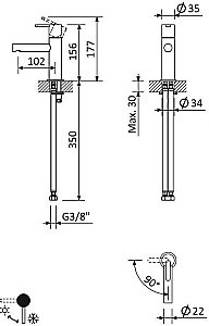 Смеситель для раковины Cezares Leaf LSM1-SS купить в интернет-магазине сантехники Sanbest