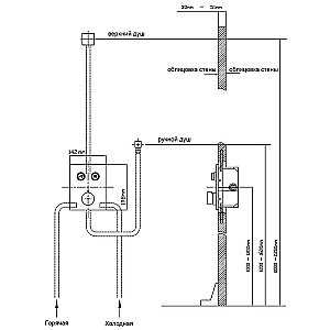 Душевая система Vincea Inspire VSFW-3I21T2GM вороненая сталь купить в интернет-магазине сантехники Sanbest
