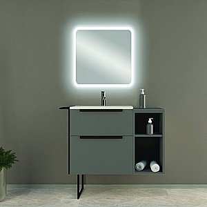 Тумба с раковиной Cezares URBAN 74 55160 75 Grigio opaco для ванной в интернет-магазине Sanbest