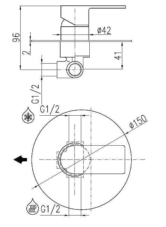 Смеситель для душа Rav-Slezak VLTAVA VT483LCMATZ купить в интернет-магазине сантехники Sanbest