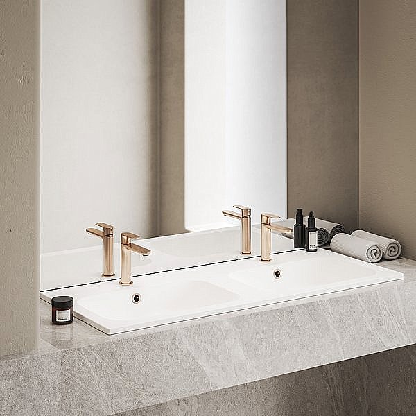 Смеситель для раковины Ravak Eleganta X070364 розовое золото купить в интернет-магазине сантехники Sanbest