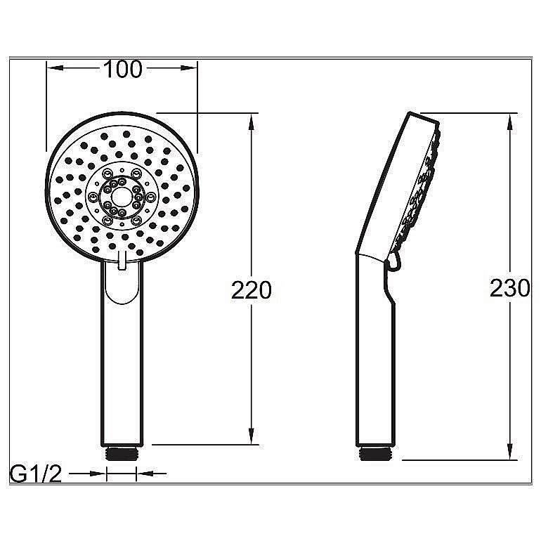 Душевая лейка Jacob Delafon BRIVE E21756-CP купить в интернет-магазине сантехники Sanbest