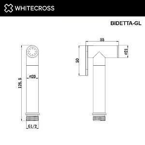 Гигиенический душ WhiteCross Y BIDETTA-GL золото купить в интернет-магазине сантехники Sanbest