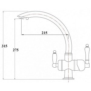 Смеситель для кухни Zorg Sanitary ZR 327 YF Хром купить в интернет-магазине сантехники Sanbest