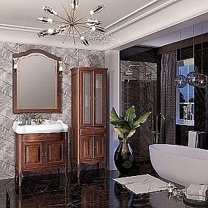 Тумба с раковиной Опадирис Лоренцо 80 светлый орех для ванной в интернет-магазине Sanbest