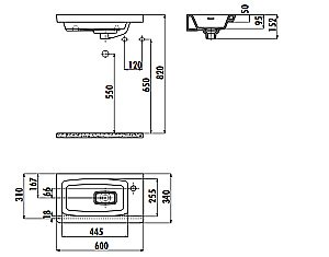Раковина Creavit Memory 60 MY060-0000 белая купить в интернет-магазине Sanbest