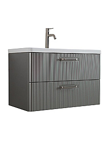 Тумба с раковиной BelBagno 80 DUE-800-2C-SO-SAT-P+BB-8076-3-80 сатин для ванной в интернет-магазине Sanbest