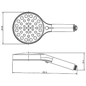 Душевая система Vincea Inspire VSFW-3I21T2GM вороненая сталь купить в интернет-магазине сантехники Sanbest